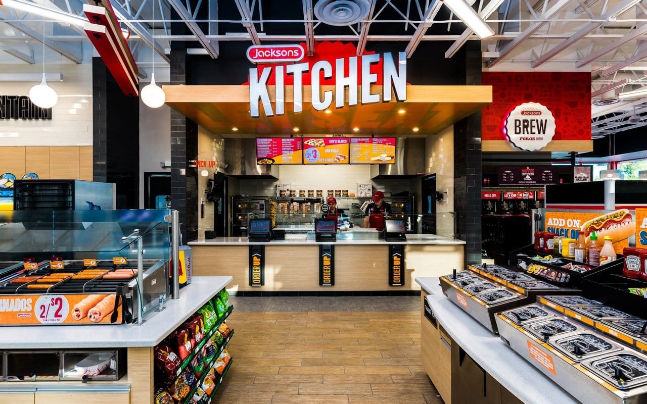 Jacksons. Customer-centric convenience store quick serve restaurant with interactive ordering displays.