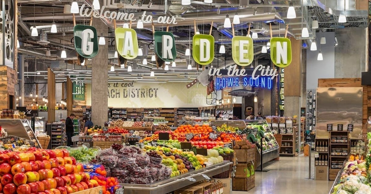 KRS' award-winning grocery store produce department design for Fresh St. Market – Vancouver House.